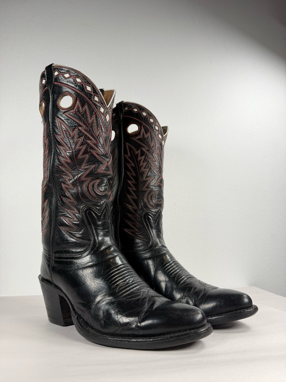 Vintage Bowman’s Wilson Men’s Buckaroo Cowboy Boots Size 9 E Handmade In USA